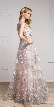 Floral & Embroidered Full Length Prom Gown — back