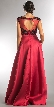 Boat Neck Mesh Embroidered Top Long Formal Evening Dress — back