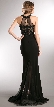 Beaded Lace & Mesh Bodice Long Prom Pageant Dress — back in Black