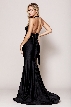 Halter Neck Empire Charmeuse Prom Dress — back