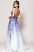 Double Spaghetti A Line Prom Gown — back