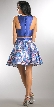 Solid Crop Top Short Floral Print Skirt Homecoming Dress — back