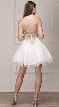 Spaghetti Straps Cold-shoulder Beaded Tulle short Prom Dress — back