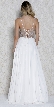V-neck Beaded Lace Bodice Long Formal Prom Dress — back