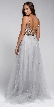 Beaded Spaghetti Prom Gown with Tulle Skirt — back