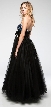 Strapless Sweetheart Neck Long Formal Prom Gown in Mesh — back