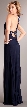 Plunging Neckline Formal Prom Dress with Bejeweled Back — back