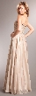 Shirred Bust Long Formal Bridesmaid Dress with Rhinestones — back