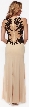 Floral Lace Bodice Long Formal Prom Dress with Mesh Back — back