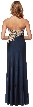 Asymmetric Mesh Rhinestones Bodice Long Prom Pageant Dress — back