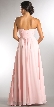 Strapless Pleated Overlap Bust Long Bridesmaid Dress — back in Blush