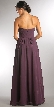 Strapless Pleated Overlap Bust Long Bridesmaid Dress — back