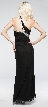 One Shoulder Long Formal Prom Dress with Bejeweled Bodice — back