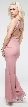 One Shoulder Long Formal Dress with Bejeweled Waist — back in Rose