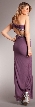 One Shoulder Long Formal Dress with Bejeweled Waist — back