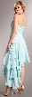 Strapless Beaded Short Dress with Asymmetric Ruffled Skirt — back