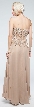 Strapless Vintage Look Floral Bodice Long Formal Prom Dress — back in Champaign