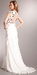 V-Neck Floor Length Elegant Back Beaded Formal Prom Dress — back