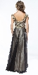 Boat Neck Rhinestones Top Long Evening Prom Dress — back