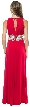 Halter Neck Bejeweled Waist Long Formal Prom Dress — back