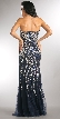 Strapless Bejeweled Bodice Mesh Long Formal Prom Dress — back