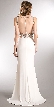 Sparkling Beaded Mesh Top Sheer Back Long Prom Pageant Dress — back