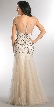 Beaded Mesh Tulle Mermaid Style Long Prom Pageant Dress — back