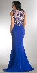 Elegant Beaded Sheer Bodice Long Prom Pageant Dress — back