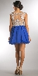 Embellished Lace Bodice Short Babydoll Homecoming Dress — back