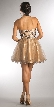 Strapless Satin Beaded Top Short Tulle Homecoming Dress — back