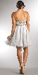 Strapless Beaded Top Shiny Tulle Short Homecoming Dress — back