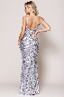Fitted Silhouette Sequin Prom Gown — back