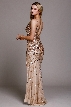 Sweetheart Neckline Sequin Prom Gown — back