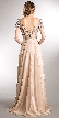 Bejeweled Sleeves Pleated Bust Long Formal Evening Dress — back in Champaign