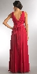 V-neck Sleeveless Ruched Bodice Long Bridesmaid Dress — back