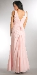 V-Neck Ruched Twist Knot Bust Long Bridesmaid Dress — back
