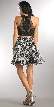 Lace Embellished Crop Top with Floral Print Puffy Skirt — back