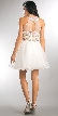 Floral Lace Bodice Short Tulle Homecoming Dress — back