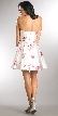 Strapless Sweetheart Neck Rose Print Short Homecoming Dress — back