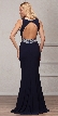 Alluring Sequins Bodice Keyhole Back Long Formal Prom Dress — back