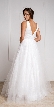 V Neck Vines Pattern Tulle Prom Gown — back in White