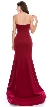 Strapless Sweetheart Neck Floor Length Formal Evening Dress — back in Red