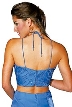 Midriff Thin Strapped Beaded Dress — back