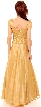 Beaded Top Long Formal Prom Gown with Puffy Skirt — back