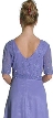 A Shape Half-Sleeved Beaded Long Formal Gown — back