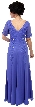 Sheer Short Sleeved Beaded Long Formal Gown — back