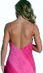 Cowl Neck Spaghetti Straps Sequined Ombre Formal Dress — back