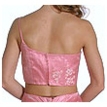 Single Shoulder Flower Applique Prom Dress — back