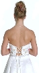 Floral Print and Crossed Back Bridal Gown — back