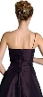 Taffeta Prom Dress with Flower Applique — back